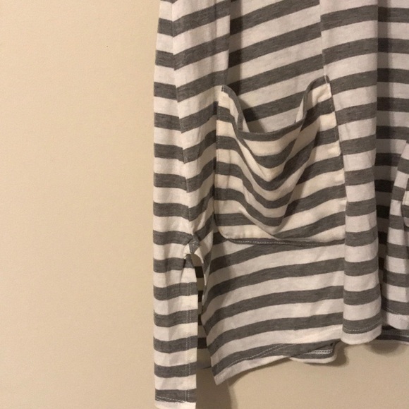 Gray and White Stripe Tank Top/Beach Coverup - Picture 2 of 5